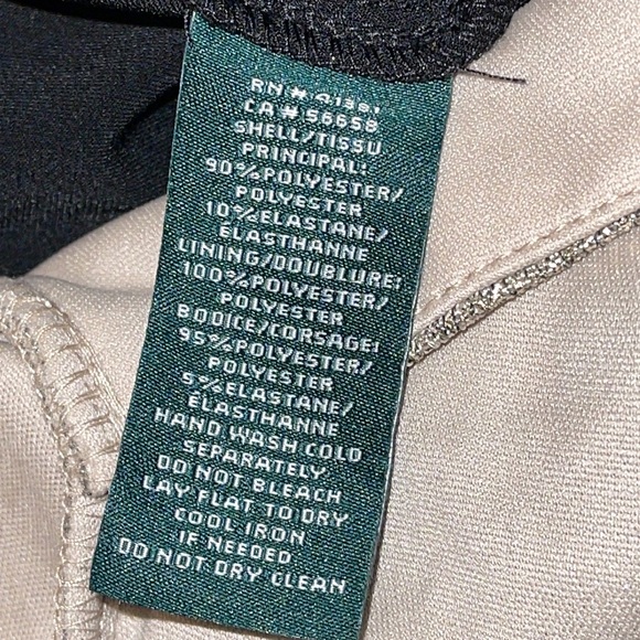 NWT Lauren Ralph Lauren DRESS, Metallic Gold Top & Black Split Skirt, Sz 16 - Picture 10 of 11